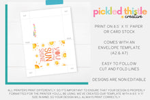 Load image into Gallery viewer, PRINTABLE CARD - You Are My Sunshine
