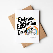 Load image into Gallery viewer, Existential Dread Greeting Card - Dark Humor Mental Health Card
