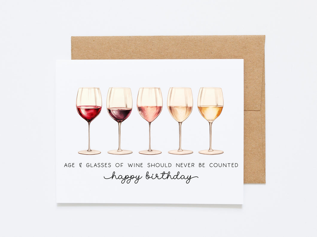 Sarcastic Wine Birthday Card for Sister or Best Friend