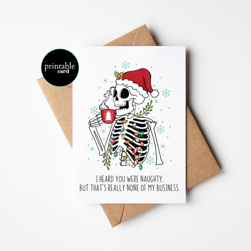 Introducing our hilarious Printable Funny Christmas Card that is sure to bring a smile to anyone's face this holiday season! Featuring a cheeky message that reads 