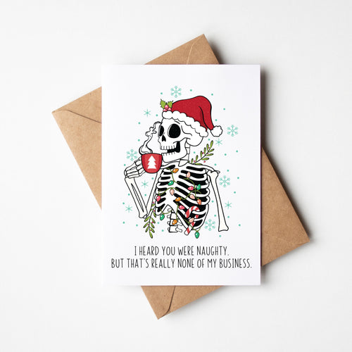 This hilarious Funny Christmas Card is perfect for adding a touch of humor to your holiday greetings! The card features a cheeky message that reads: 